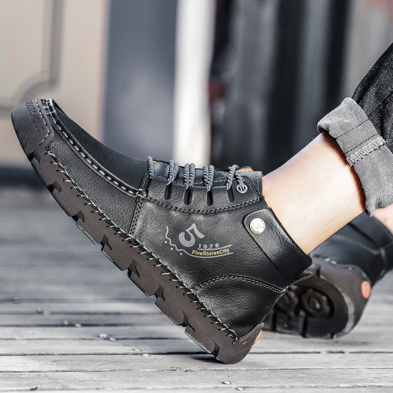 🔥Today 70% off🔥Men's genuine leather waterproof non-slip fashionable orthopedic shoes