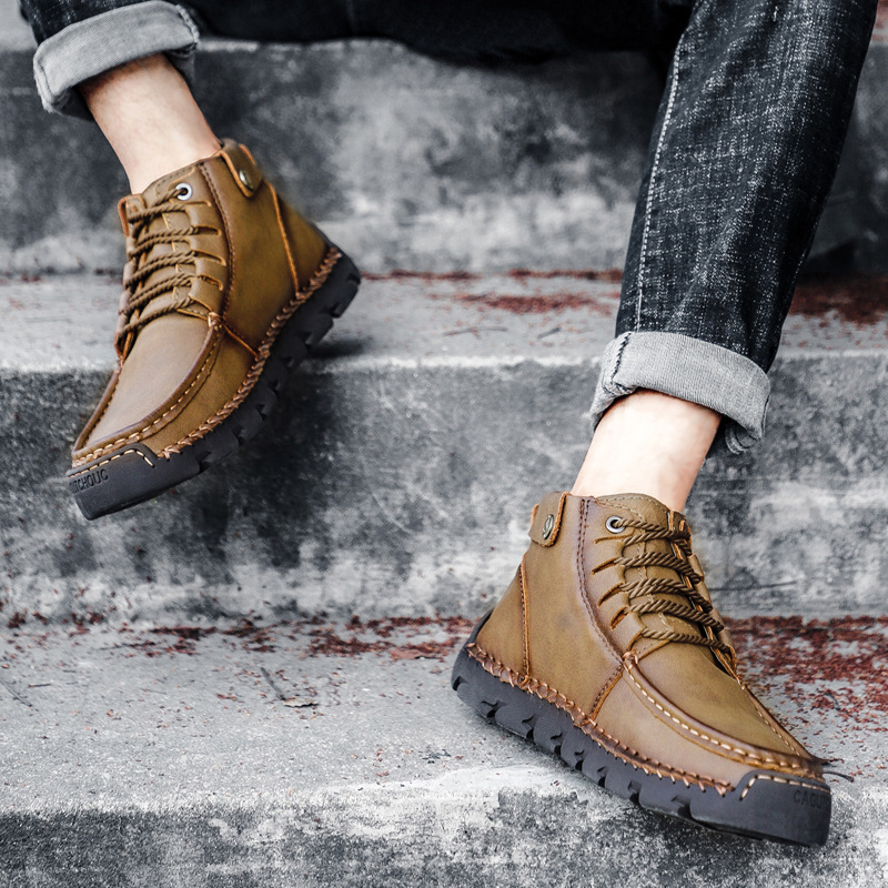 🔥Today 70% off🔥Men's genuine leather waterproof non-slip fashionable orthopedic shoes