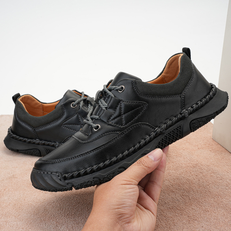 🔥New models available, 40% off🎉Men's genuine leather handmade walking shoes for foot pain relief with arch support