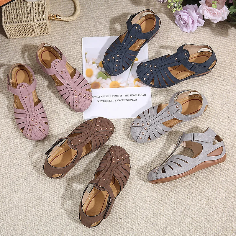 Women's Closed-Toe Orthopedic Wedge Sandals | Contoured Fit