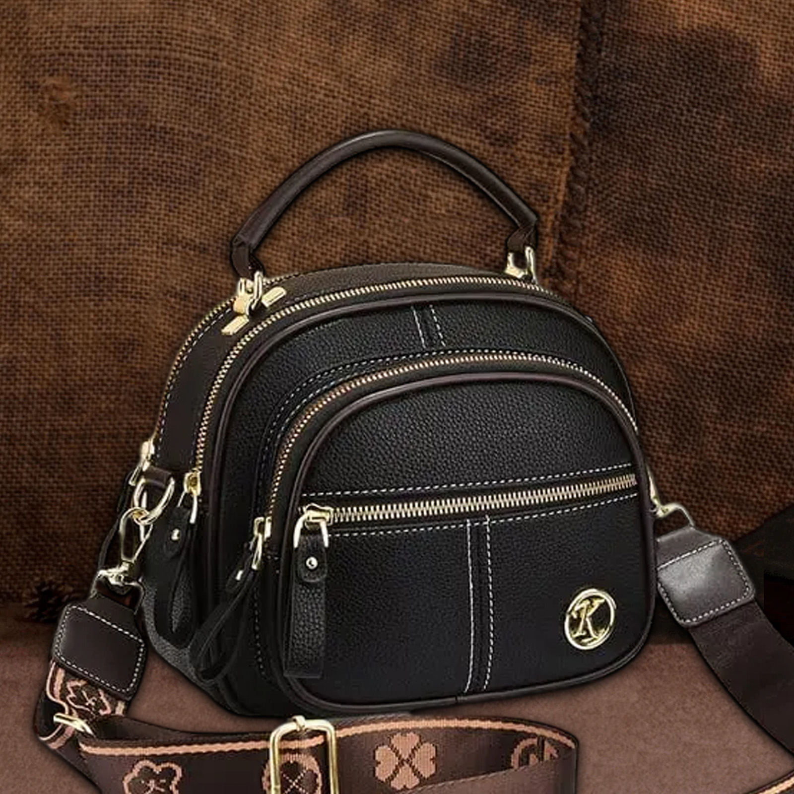 🏆Only $47.99 Last Day Promotion!🎁 - Classic Multifunctional Women's Calfskin Leather Crossbody Bag