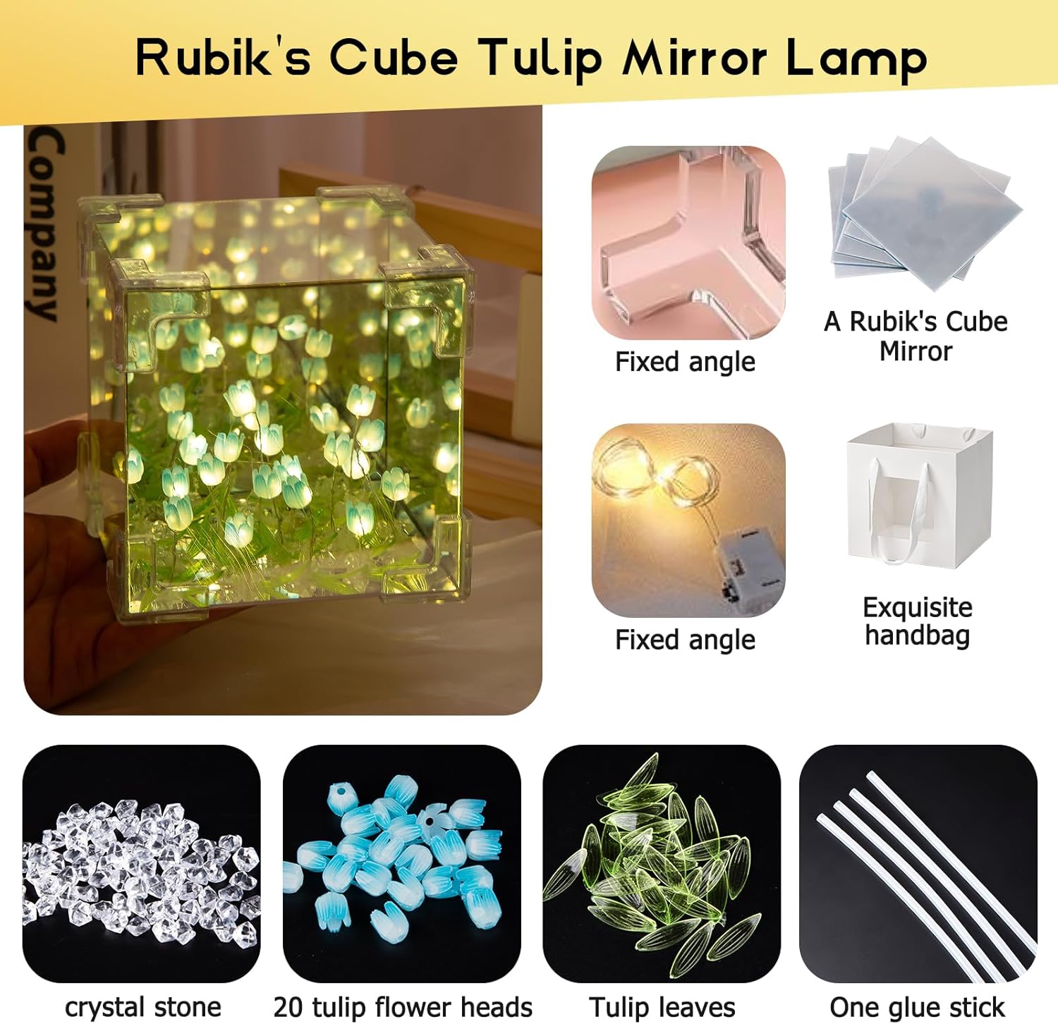 🔥Christmas Pre Sale 49% Off🌷- Magic Cube Tulips Flower Table Lamp