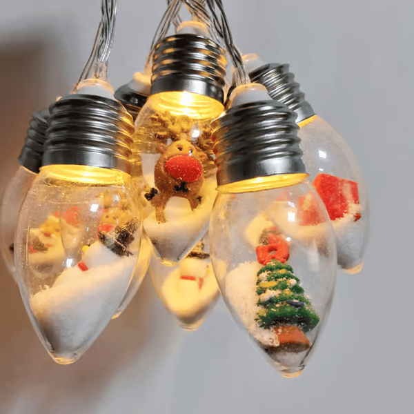 🎄 Christmas Snow Globe String Lights – Festive Atmosphere Essential!