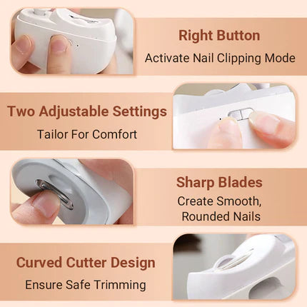 3-in-1 Automatic Electric Nail Clipper with Polishing