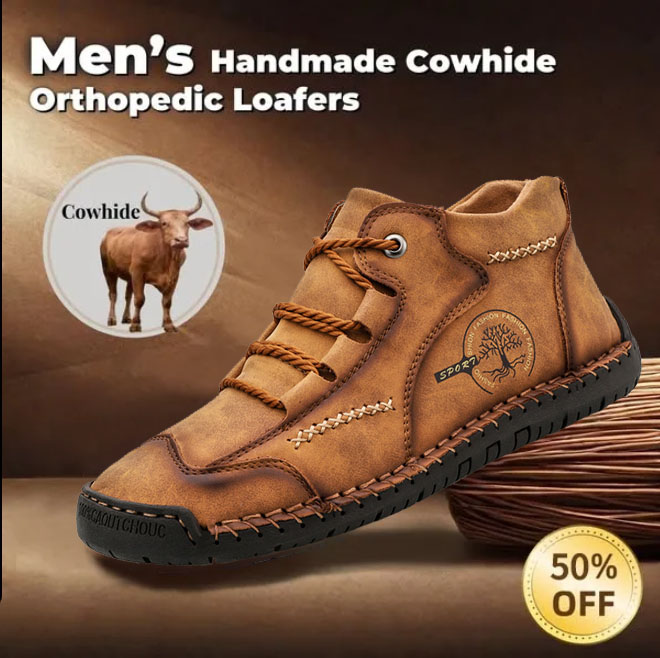 ⏰Limited Time Deal – 70% Off! Men's Vintage Hand - Stitched Comfortable Soft Leather Shoes