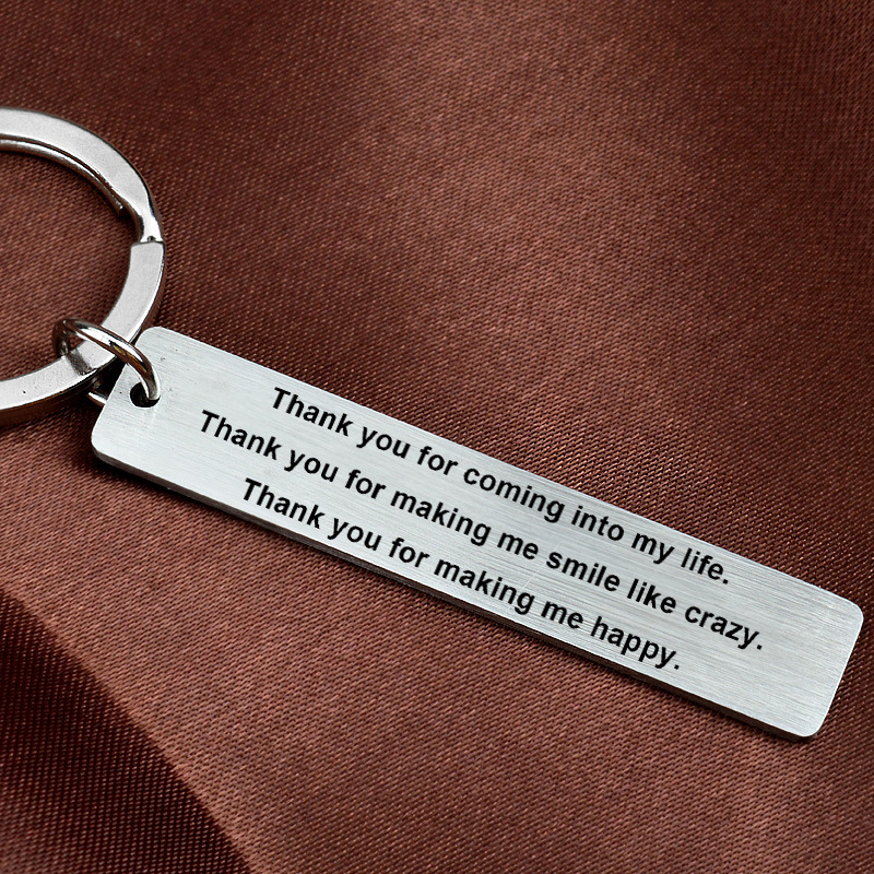 To My Sweetheart Gift Lettering Keychain