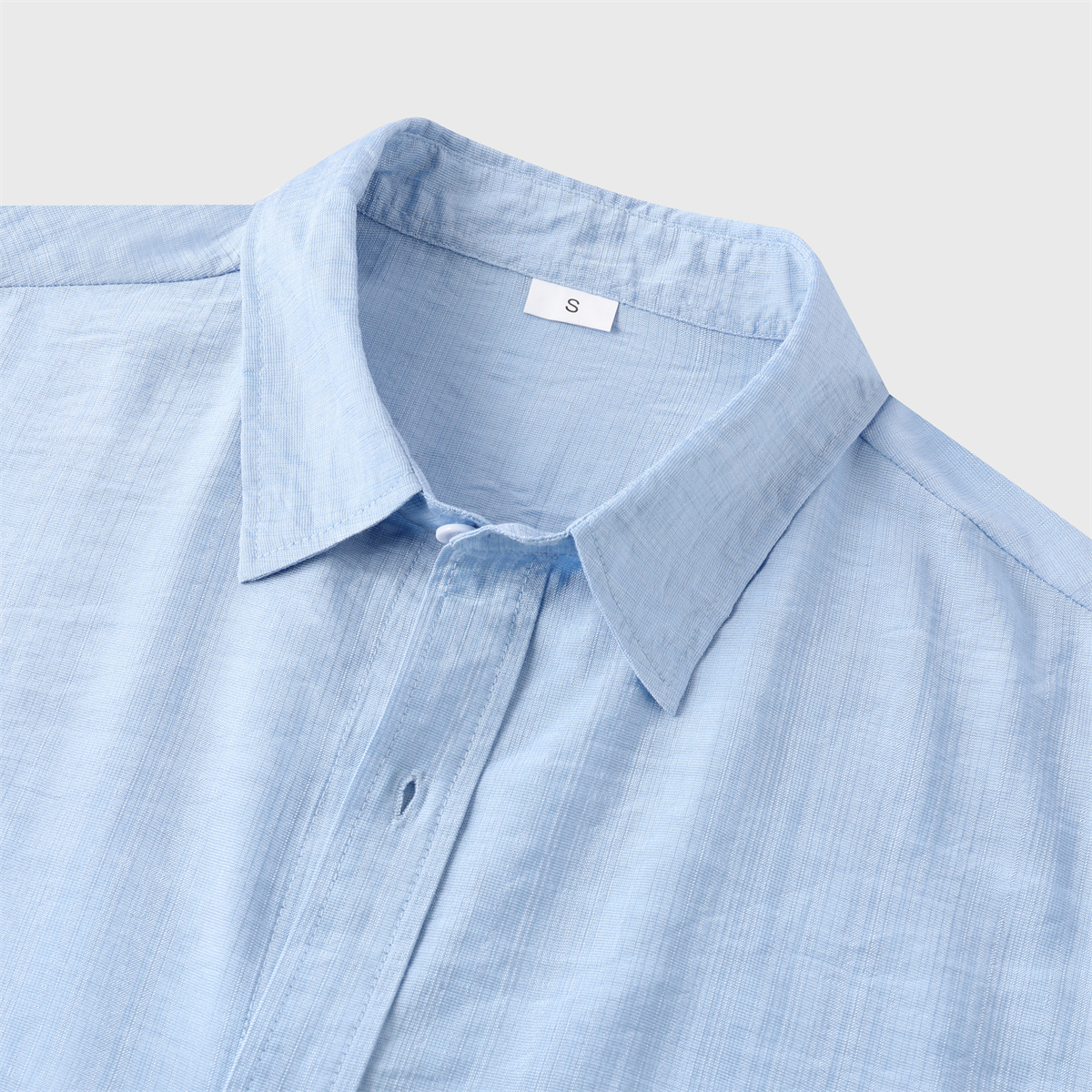 Men's Cotton And Linen Texture Comfortable Casual Daily Short-sleeved Shirt