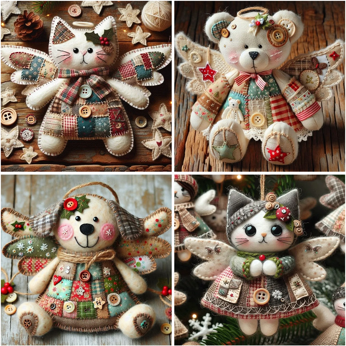 DIY Patchwork Animal Angel Kit