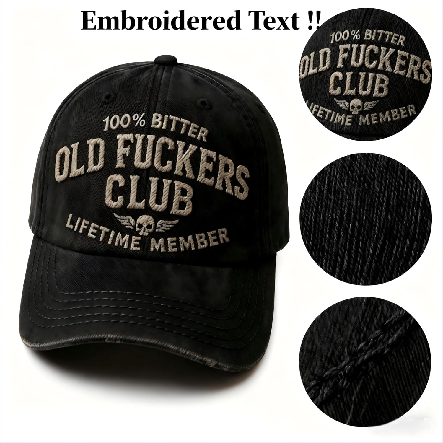 🧢Old F*ckers Club - Vintage Cotton Baseball Cap