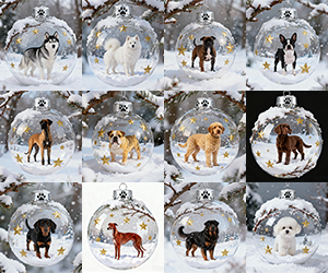 🔥LAST DAY 60% OFF-🐶Canine Crystal Glass Decoration Set
