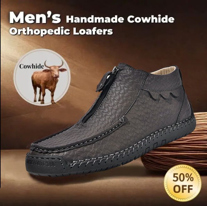 Last Day 50% OFF🔥⏱️Christmas Promotion⏱️🔥Men's genuine calfskin leather Slip-On Loafers