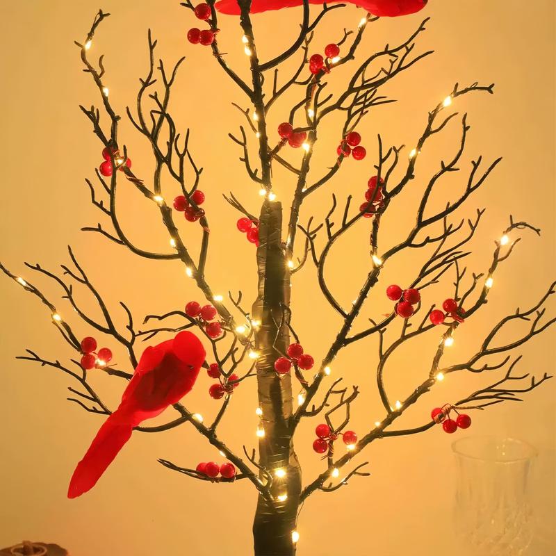 🔥Hot Sale 49% OFF🐦Vintage Glowing Tree with Cardinals