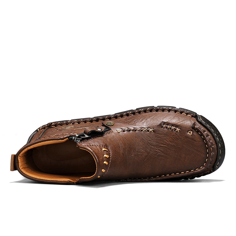 (⏰Last Day 70% OFF🔥)Men's Top-Quality Motorcycle Boots Hand-Stitched Genuine Leather Boots