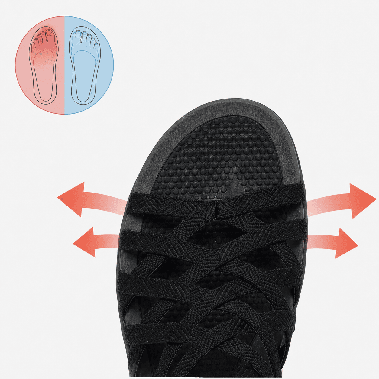 3-Point Support System &mdash; All-Day Walking Comfort