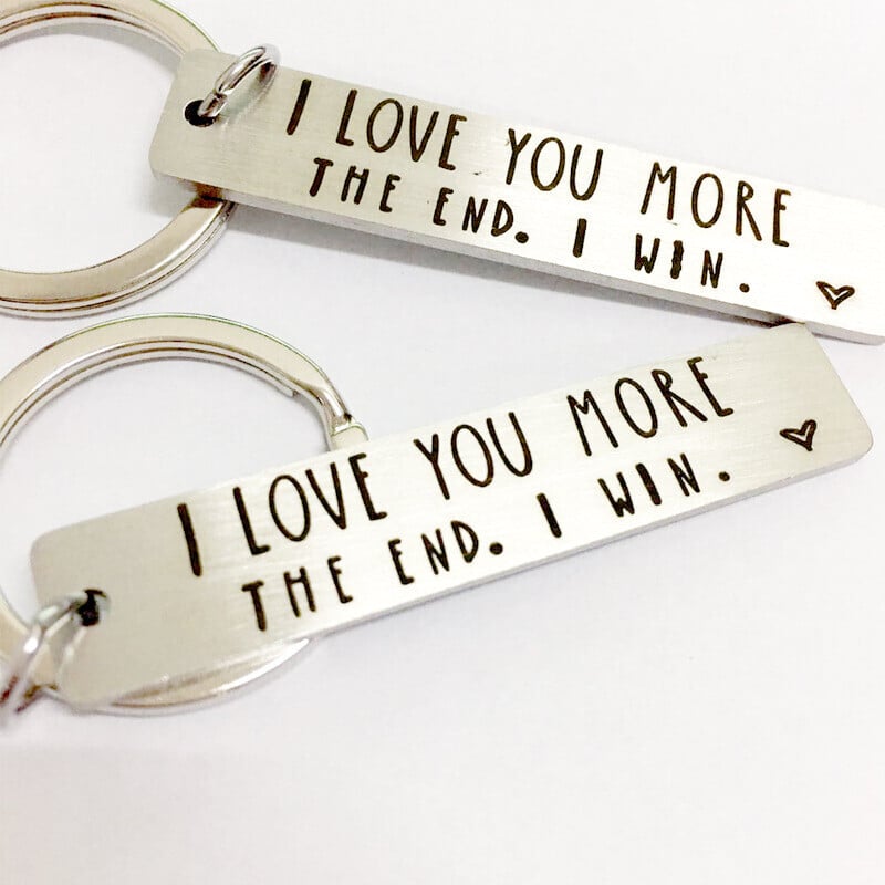 To My Sweetheart Gift Lettering Keychain