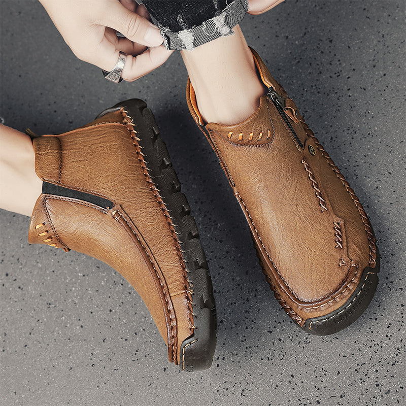 (⏰Last Day 70% OFF🔥)Men's Top-Quality Motorcycle Boots Hand-Stitched Genuine Leather Boots