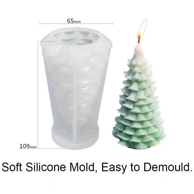 3D Christmas Silicone Candle Mold