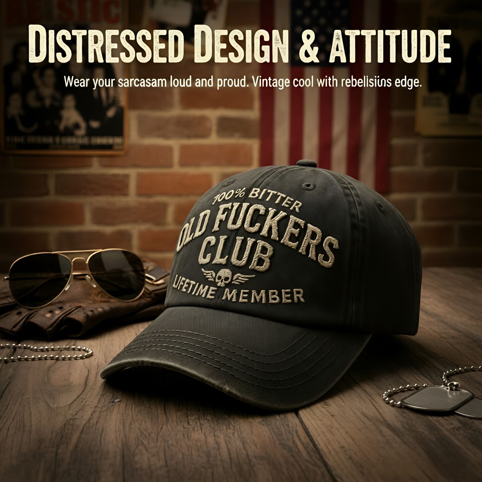🧢Old F*ckers Club - Vintage Cotton Baseball Cap