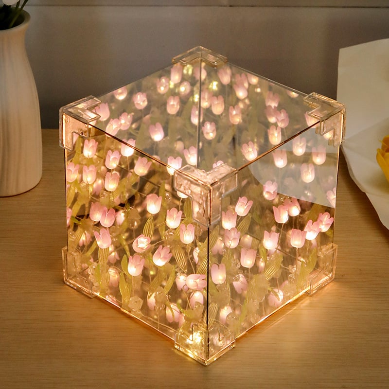 🔥Christmas Pre Sale 49% Off🌷- Magic Cube Tulips Flower Table Lamp
