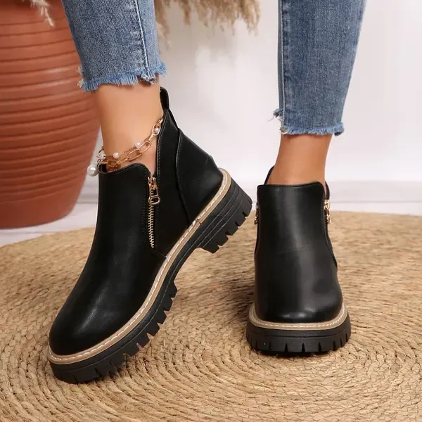Women's Fashionable Solid Color Orthopedic Ankle Boots