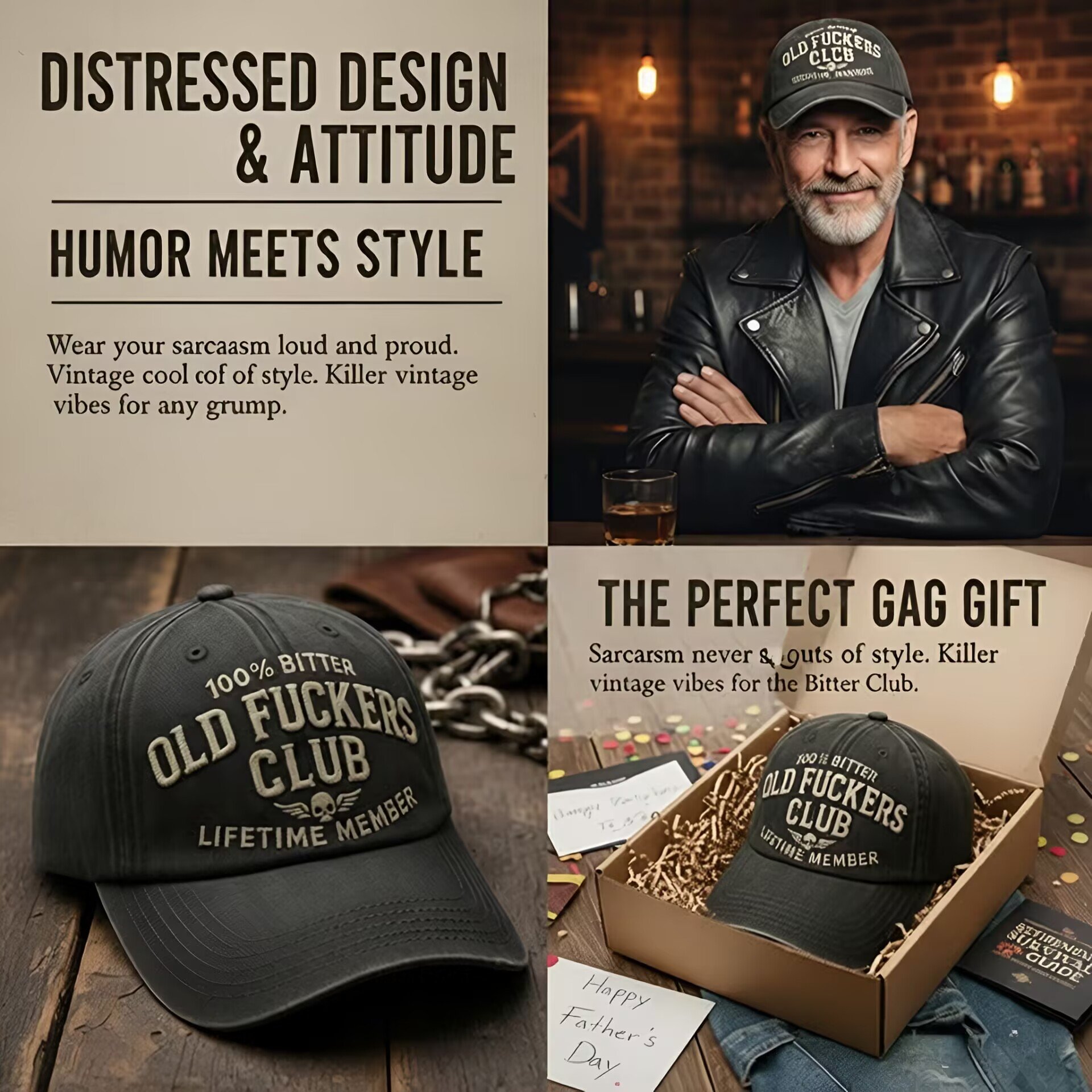 🧢Old F*ckers Club - Vintage Cotton Baseball Cap