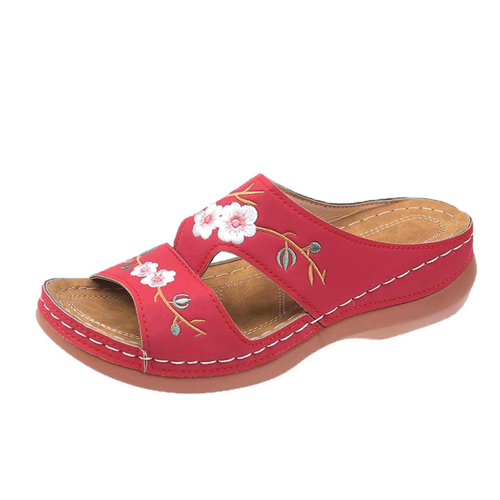 Women’s Floral Embroidered Wedge Sandals