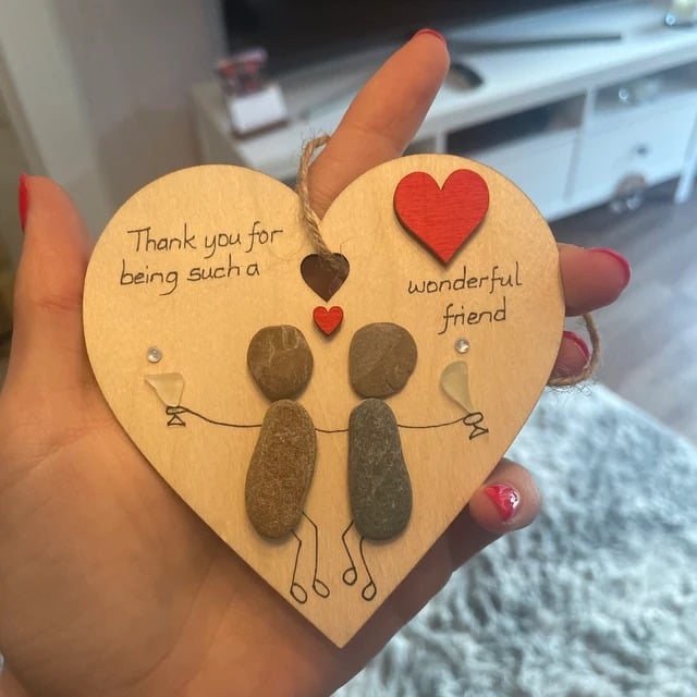 💕Wooden Heart Thank You Gift