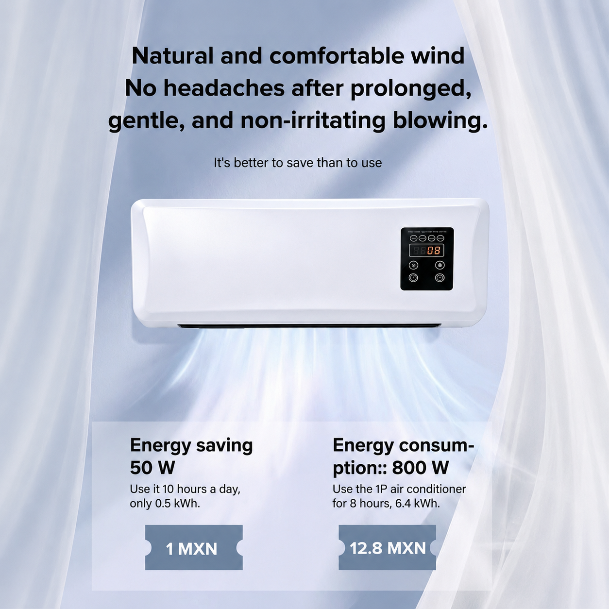 Wall-Mounted Heating & Cooling Air Conditioner, No Outdoor Unit