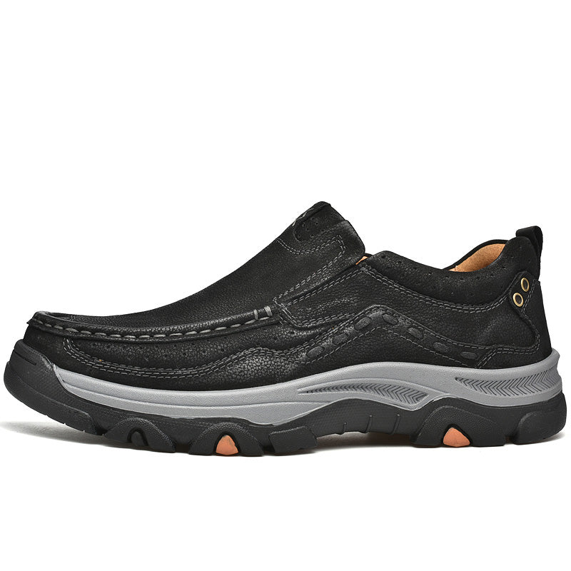 Eldcomf®— Mens Slip On Leather Casual Walking Shoes