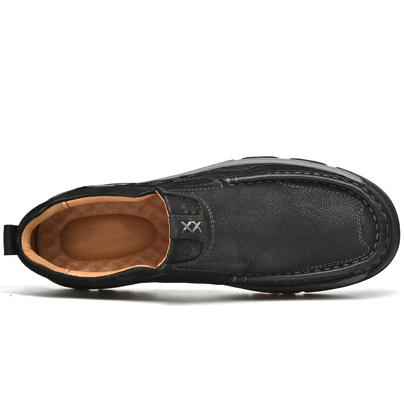 Eldcomf®— Mens Slip On Leather Casual Walking Shoes
