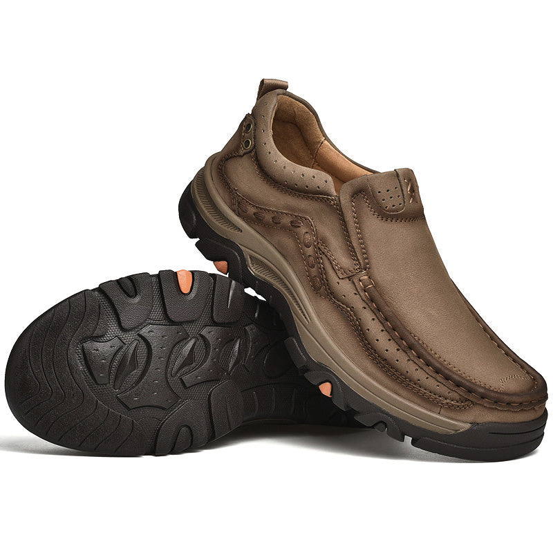 Eldcomf®— Mens Slip On Leather Casual Walking Shoes