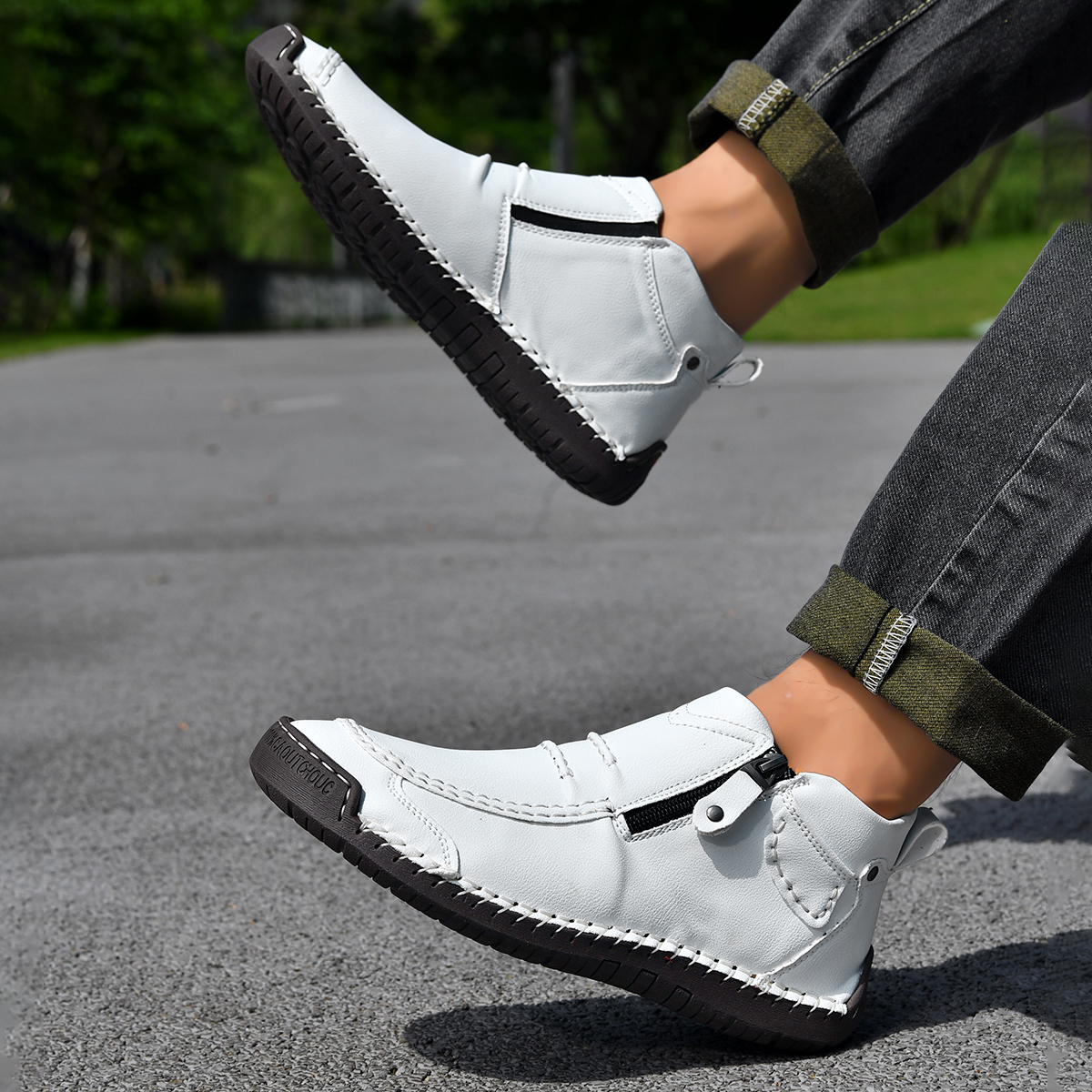 ⏰This Week 70% OFF🔥Casual leather arch support non-slip wear-resistant high-top loafers