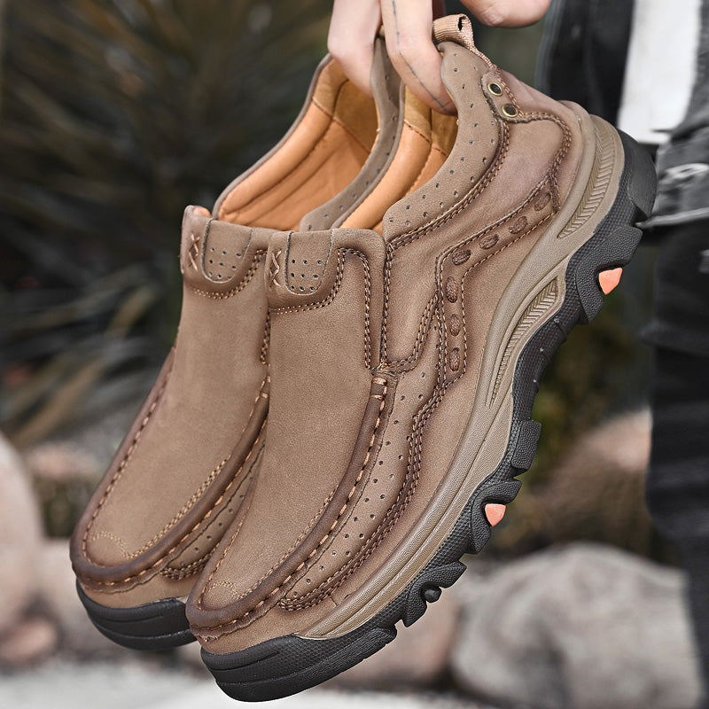 Eldcomf®— Mens Slip On Leather Casual Walking Shoes