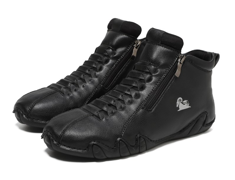 Last Day 70% OFF Casual leather arch support non-slip wear-resistant high-top loafers