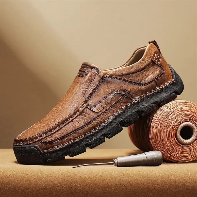 Eldcomf®Men's Handcrafted Cowhide Orthopedic Loafers - Wide Toe Box