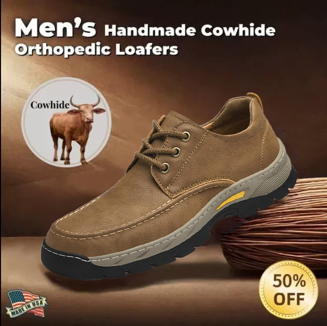 ⏰ 50% off - 2025 Newest Men's Orthopedic Leather Hiking Shoes