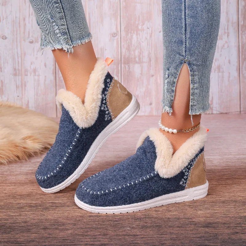 Womens Orthopedic Winter Wool Snow Boots Cozy Winter Shoes