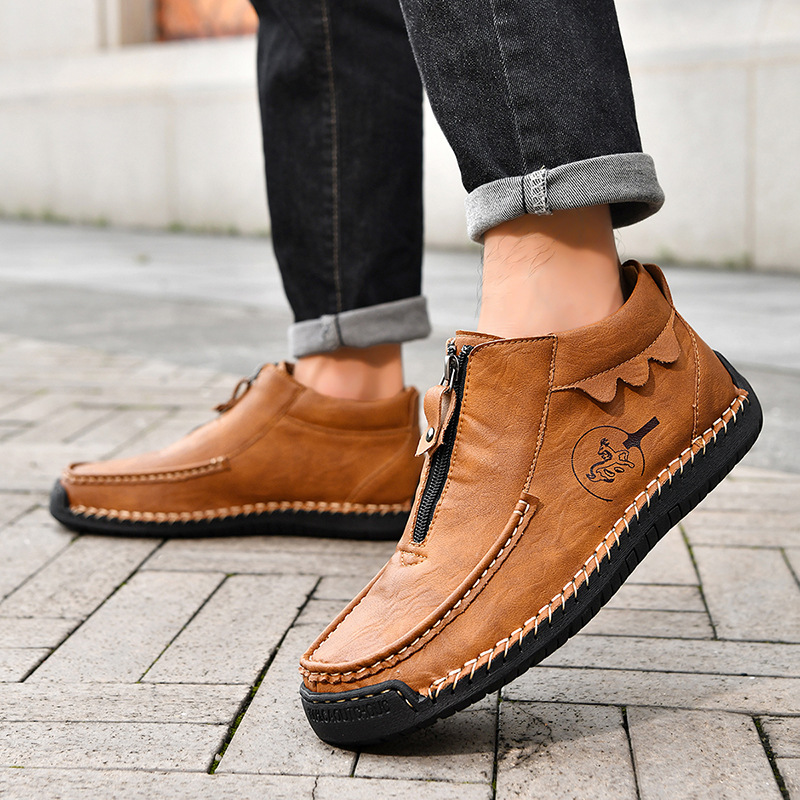 ⏰This Week 70% OFF🔥Casual leather arch support non-slip wear-resistant high-top loafers