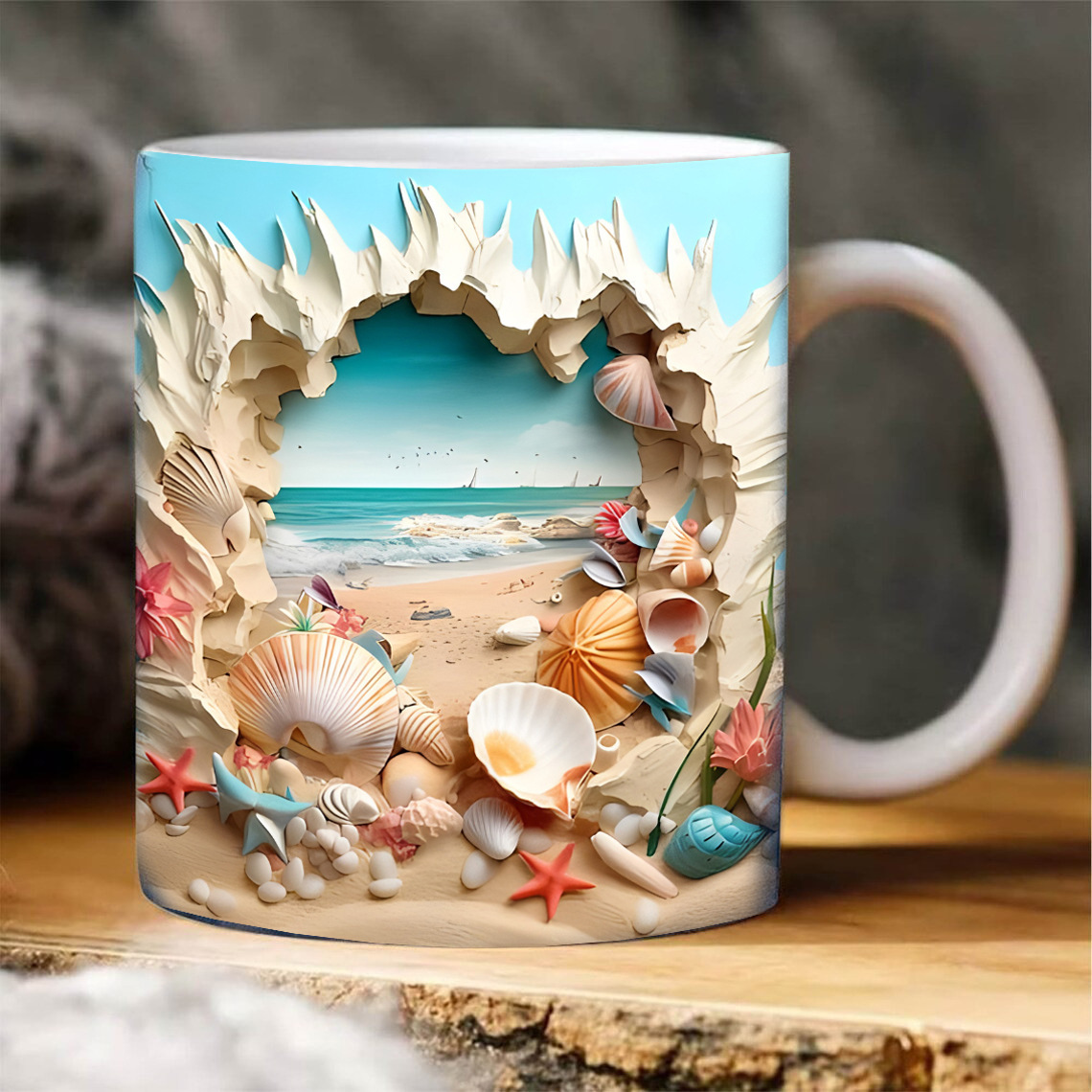 Bookshelves Hole In A Wall Mug(12oz)