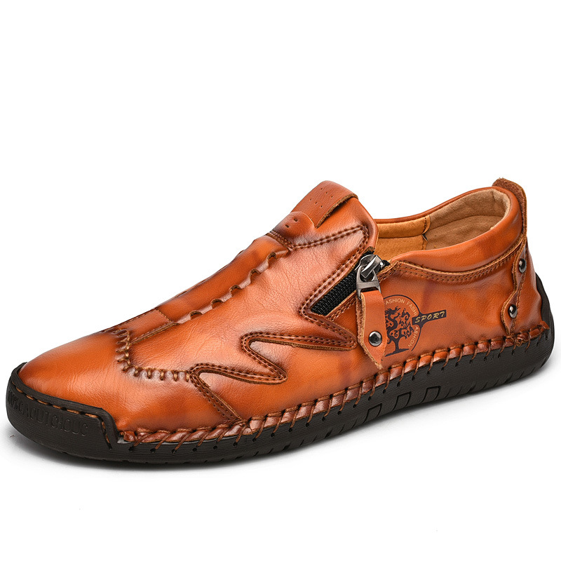 ⏰Limited Time Deal – 50% Off! Men's Vintage Hand - Stitched Comfortable Soft Leather Shoes