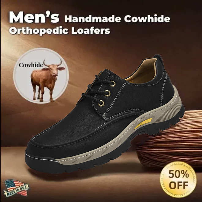 ⏰ 50% off - 2025 Newest Men's Orthopedic Leather Hiking Shoes