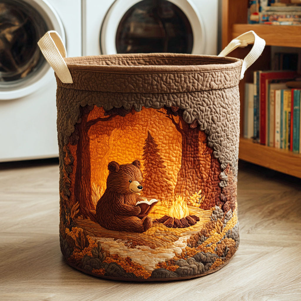 Reading Bear Quilted Laundry Basket NCU0NTD404