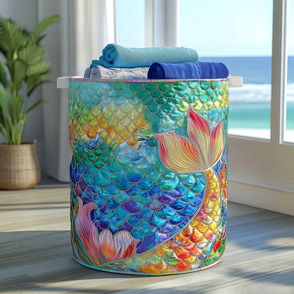 Sea Spark Quilted Laundry Basket NCU0DV863