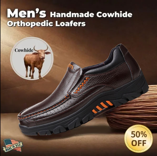 New Arrivals 60% Off - 2025 Newest Men's genuine calfskin leather Slip-On Loafers