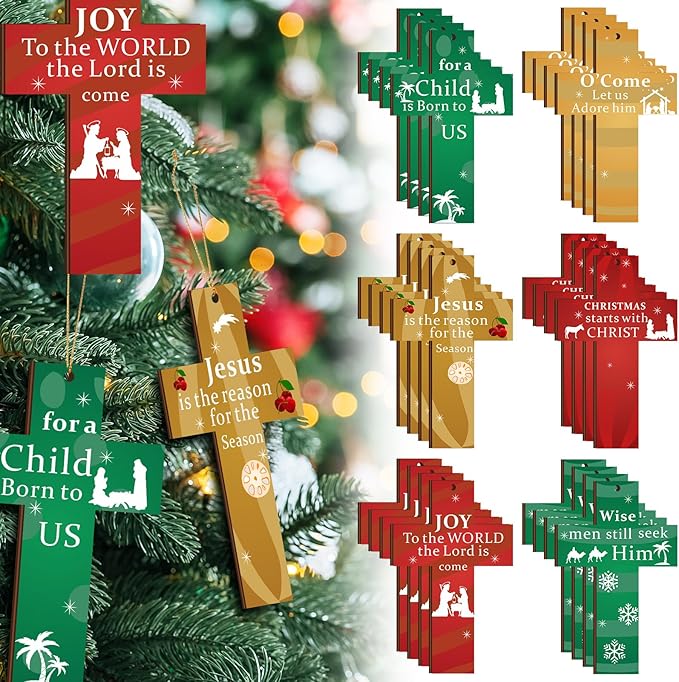 🎅Christmas Sales 49% Off🌲Hanging Wooden Cross Decoration