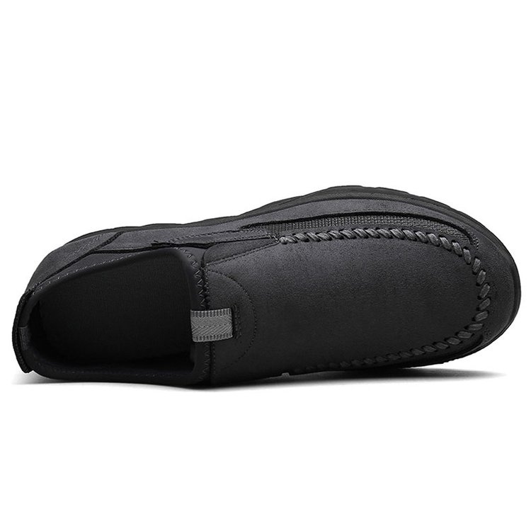 Men Handmade Side Breathable Casual Comfortable Leather Shoes