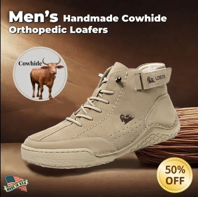 ⏰ 50% off - 2025 Newest Men's Orthopedic Leather Hiking Shoes