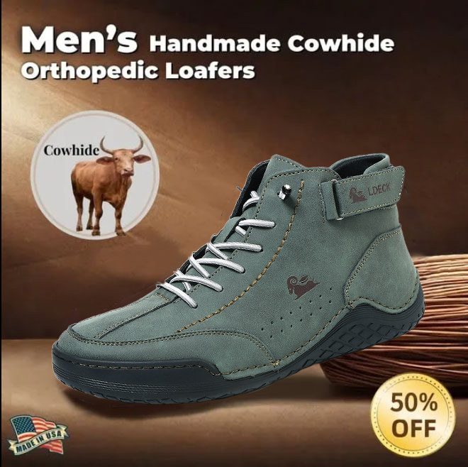 ⏰ 50% off - 2025 Newest Men's Orthopedic Leather Hiking Shoes