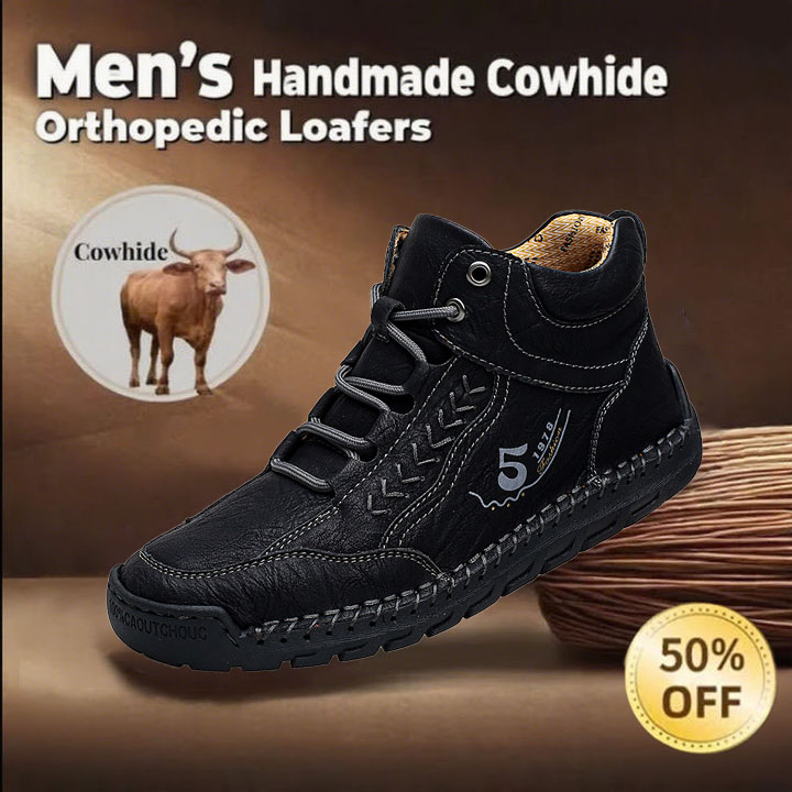 🔥49% OFF Casual leather arch support non-slip wear-resistant high-top loafers