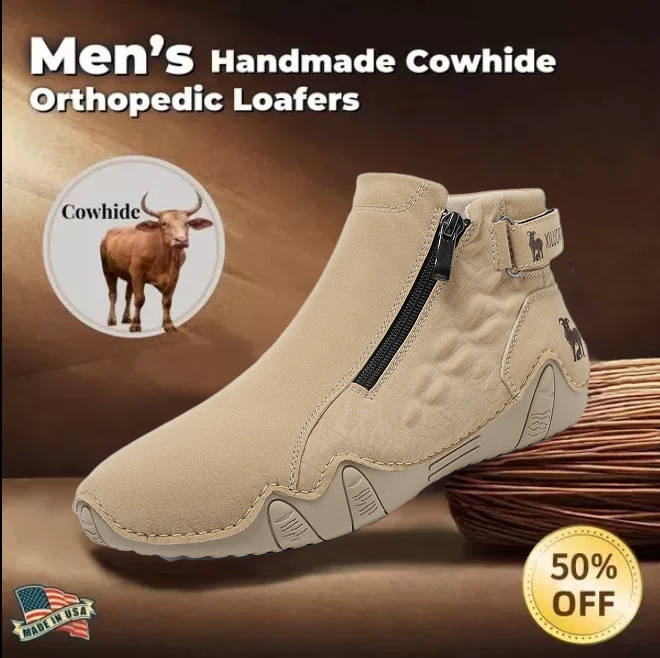 ⏰ 50% off - 2025 Newest Men's Orthopedic Leather Hiking Shoes